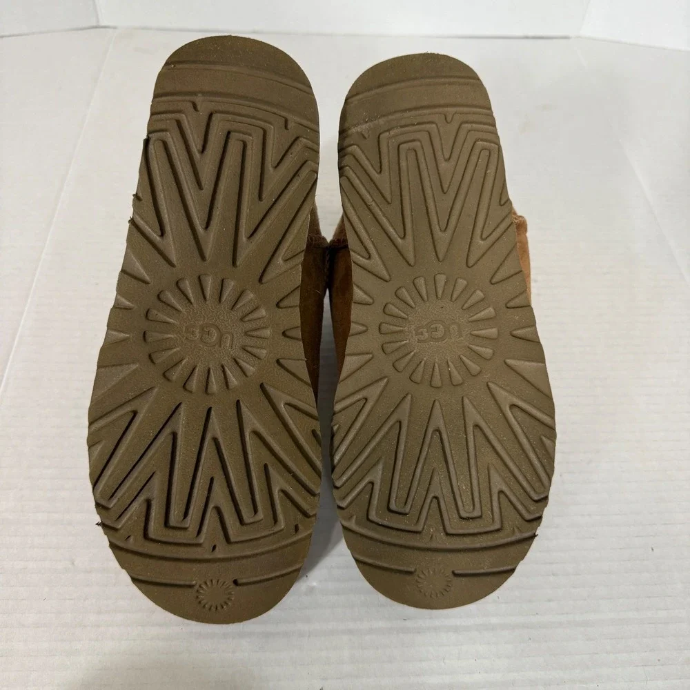 UGG Mens Tasman Suede Chestnut Shearling Clog Mule Cozy Slipper Size 11